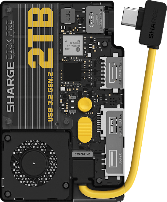 Disk Pro | 4-ports Hub丨Ice-storm Cooler丨Max 4TB丨10Gbps丨MagSafe Compatible丨HDMI 2.1丨Built-in Cable